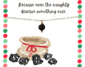 Gold Lava Rock Necklace, Coal Necklace, Lava Rock "Coal" Necklace, Stone Necklace, Christmas Gift, Christmas Present, Custom Gift