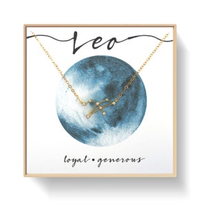 Gold Leo Necklace Gold, Leo Zodiac Necklace 14k Gold Filled Chain, Gold Dainty Leo Pendant, Leo Gift for Women, Leo Jewelry for Women