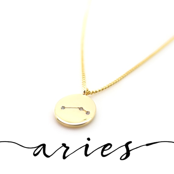 Gold Aries Constellation Necklace