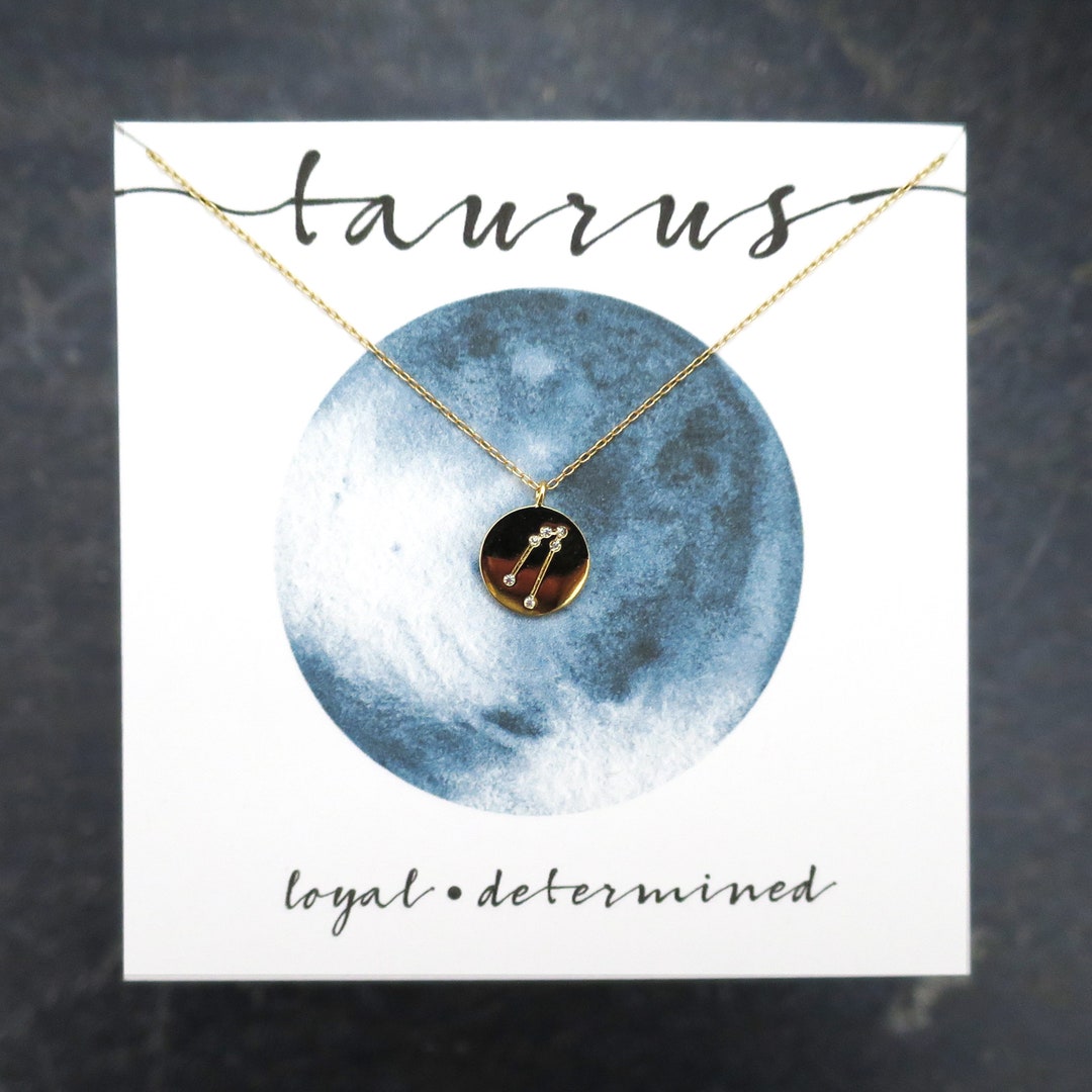 Taurus zodiac necklace gold Outlet