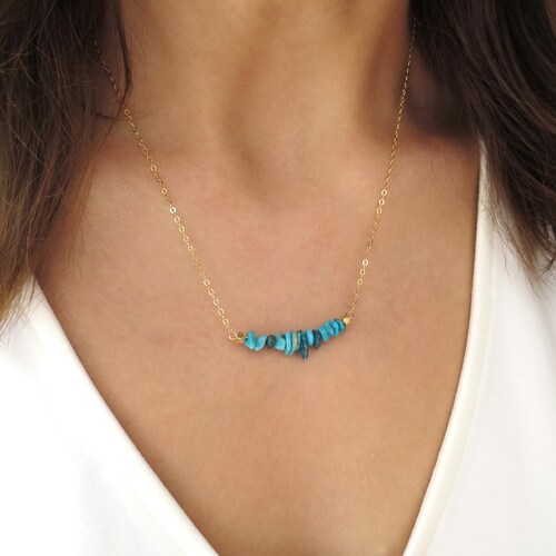 Turquoise Bar Necklace Turquoise 