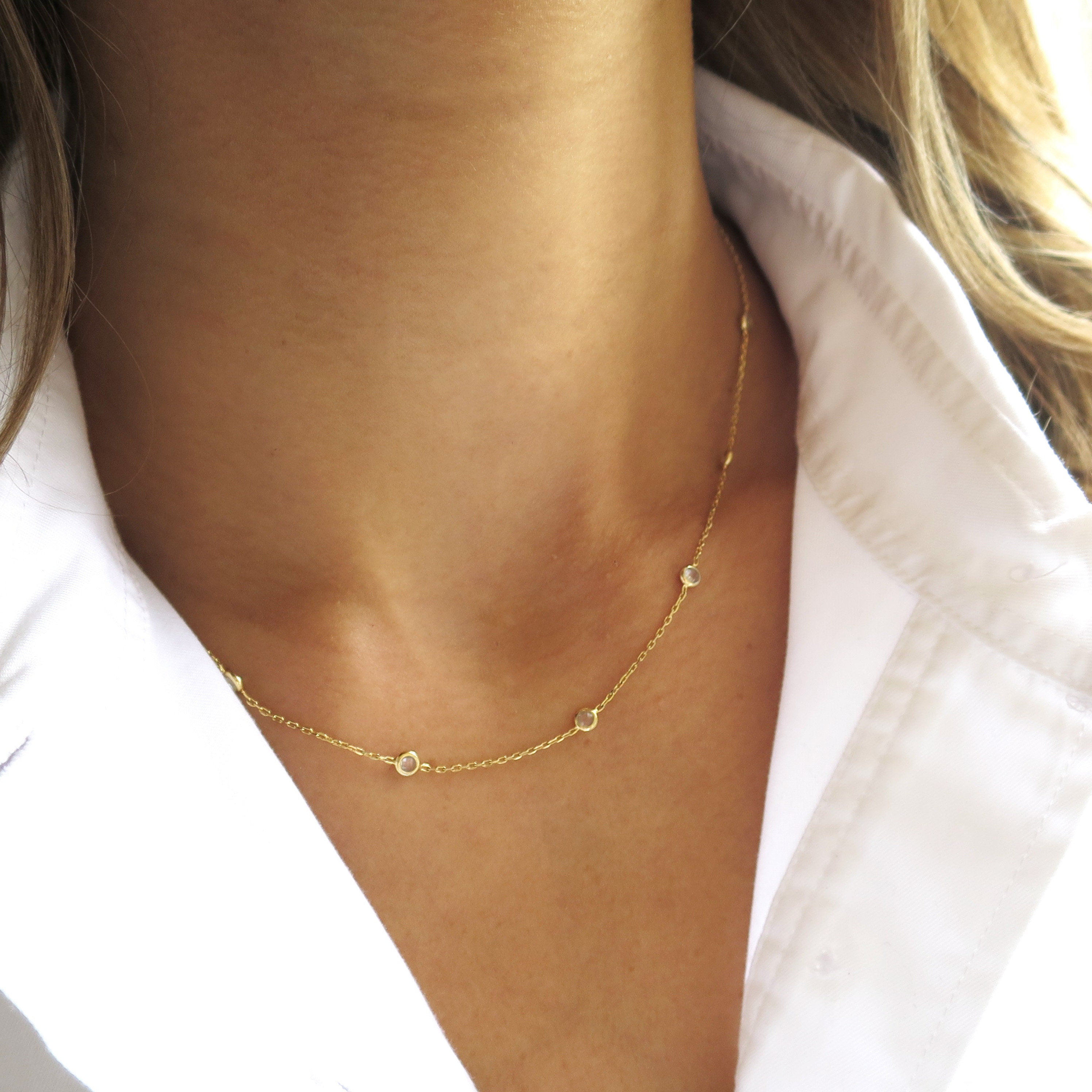 Gold Everyday Station Necklace