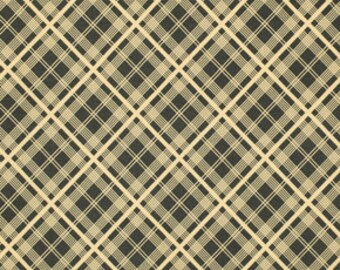 1 yard Denyse Schmidt fabric Simple Plaid in Black, Chicopee