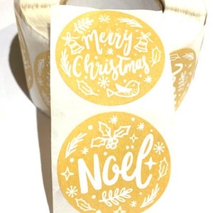 Merry Christmas Script Jumbo Rolled Gift Wrap and Labels