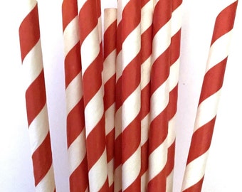 Red and White Straws, Paper Drinking Straws, Striped Straws, Red & White Straws, Valentine's Straws, Paper Straws, 100% Recyclable