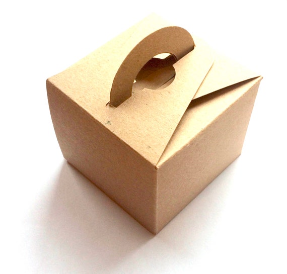 Small Square Favours Box Gift Box With Handle Available Etsy