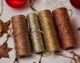 Metallic Bronze bakers twine, Sparkly string, Metallic twine, Sparkly twine, Glitter twine, copper twine