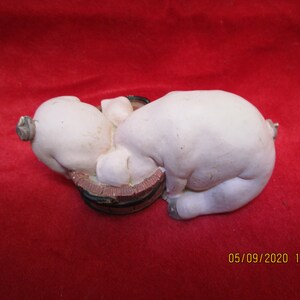 Mommy and baby pig eating!  Vintage and unique