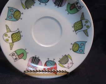 Plate by OWLS -  teacup saucer, coffee saucer, collector plate