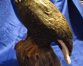 Eagle crafted by Edith Lansdowne Canadian natural art