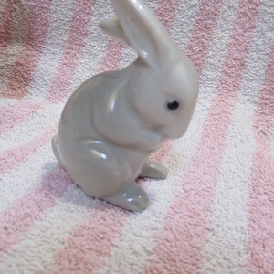 Sweet little opal ceramic bunny - vintage