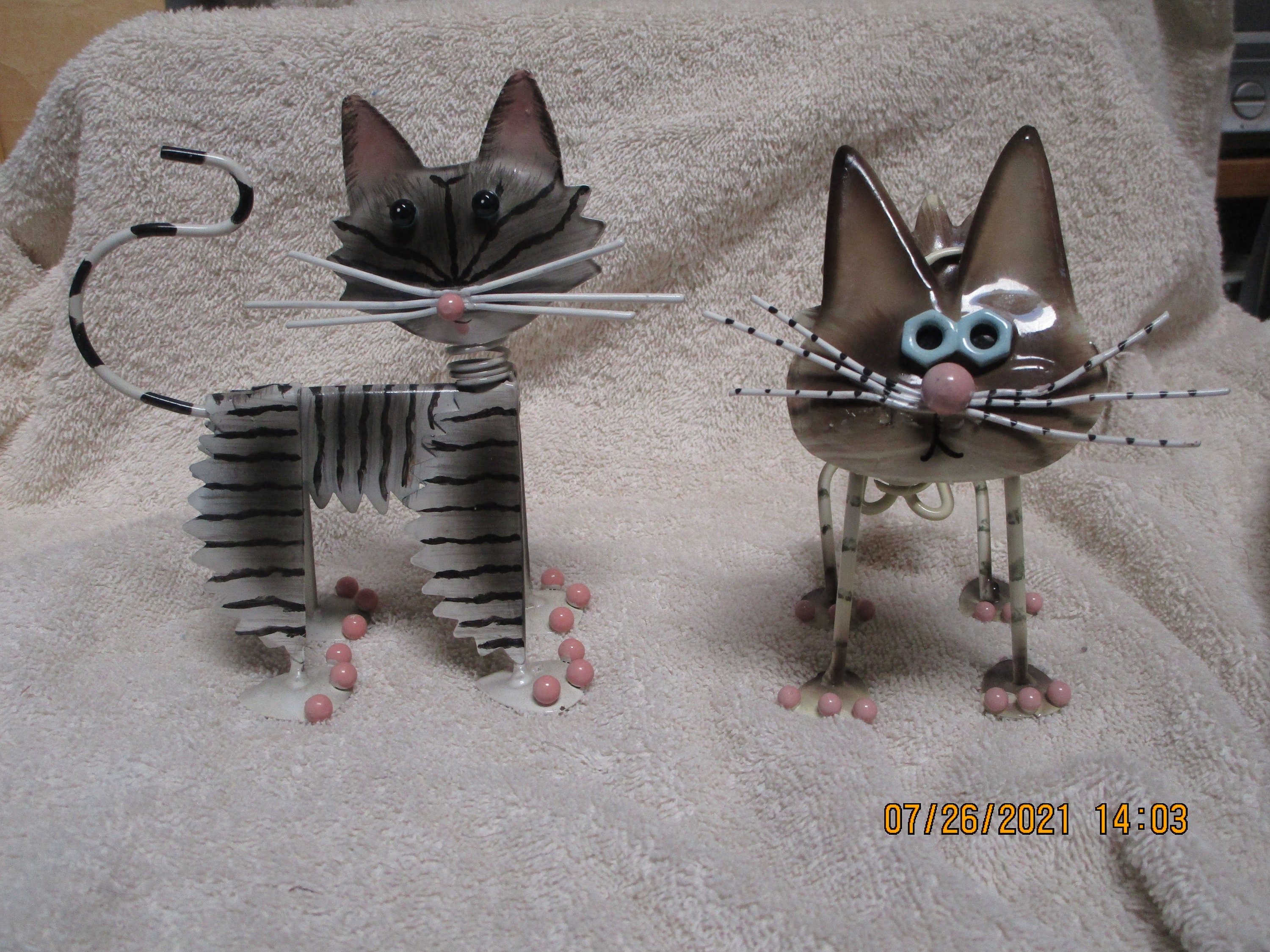 Original Metal Art Cats Jede ist ein Unikat. Etsy.de