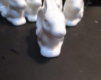 Gorgeous White Bunny napkin holders table decor rabbit lovers