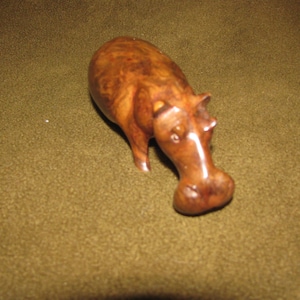 Vintage Hippopotamus African Carving