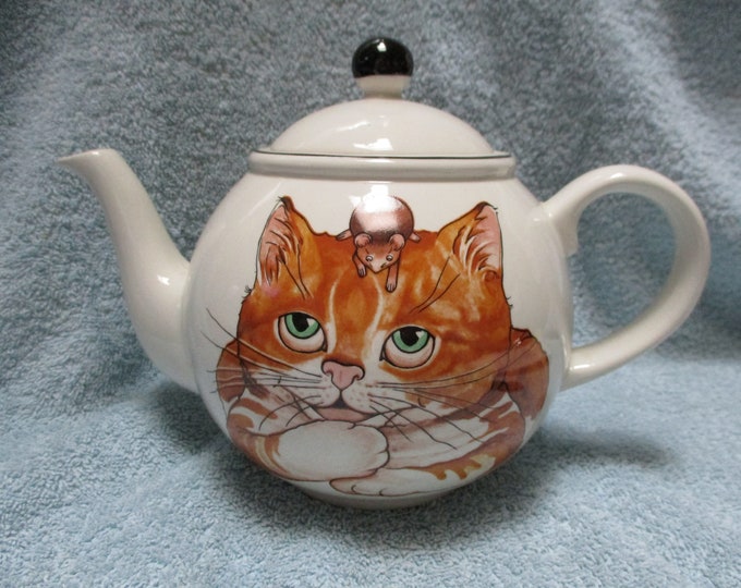 Arthur Wood Made in England Cat Teapot Etsy