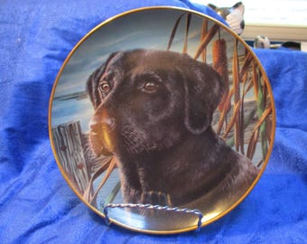 Man’s best friend, Franklin Mint decorative plate. Limited edition