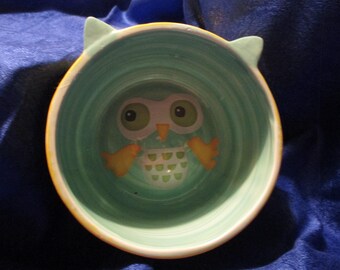 Vintage Cute Owl Bowl