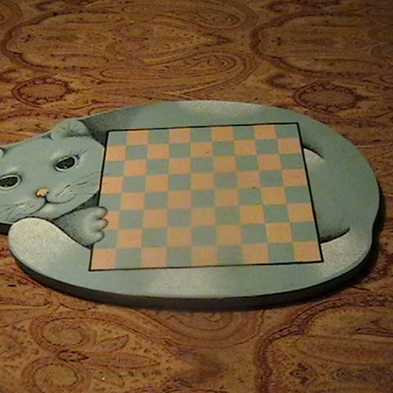 Checkerboard Cat - Etsy