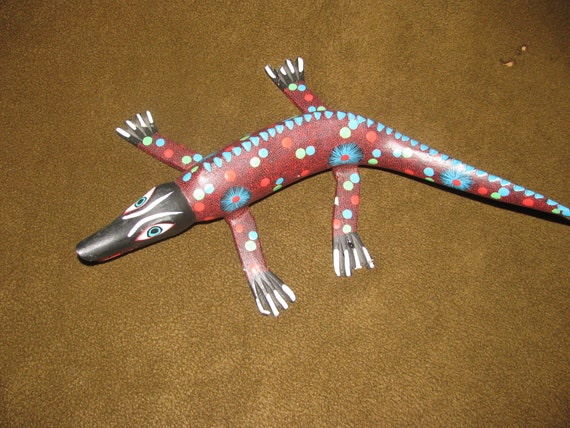 Vintage Francisco Hernandez Cruz Crocodile, San Martin Tilcajete