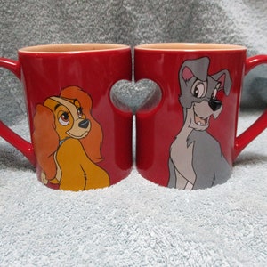 Authentic Original Disney Park Lady and the Tramp Mugs