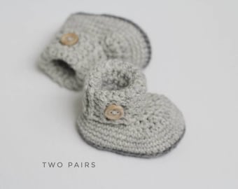 2 paar baby slofjes, set baby slofjes, baby sokjes, handgemaakt slofjes, wollen baby slofjes, 100% wol, baby wollen sokjes