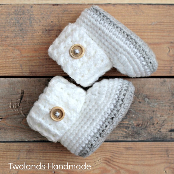 Snow white baby booties crochet, white baby shoes, woolen shoes,  100% woolen booties, wool, double crochet soles, crochet shoes