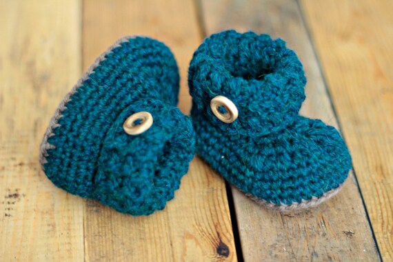 Zapatos de 100% de lana botines de ganchillo para bebés - Etsy México