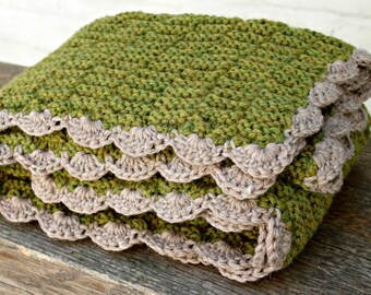Baby Blanket wool knitted, wollen blanket, wool