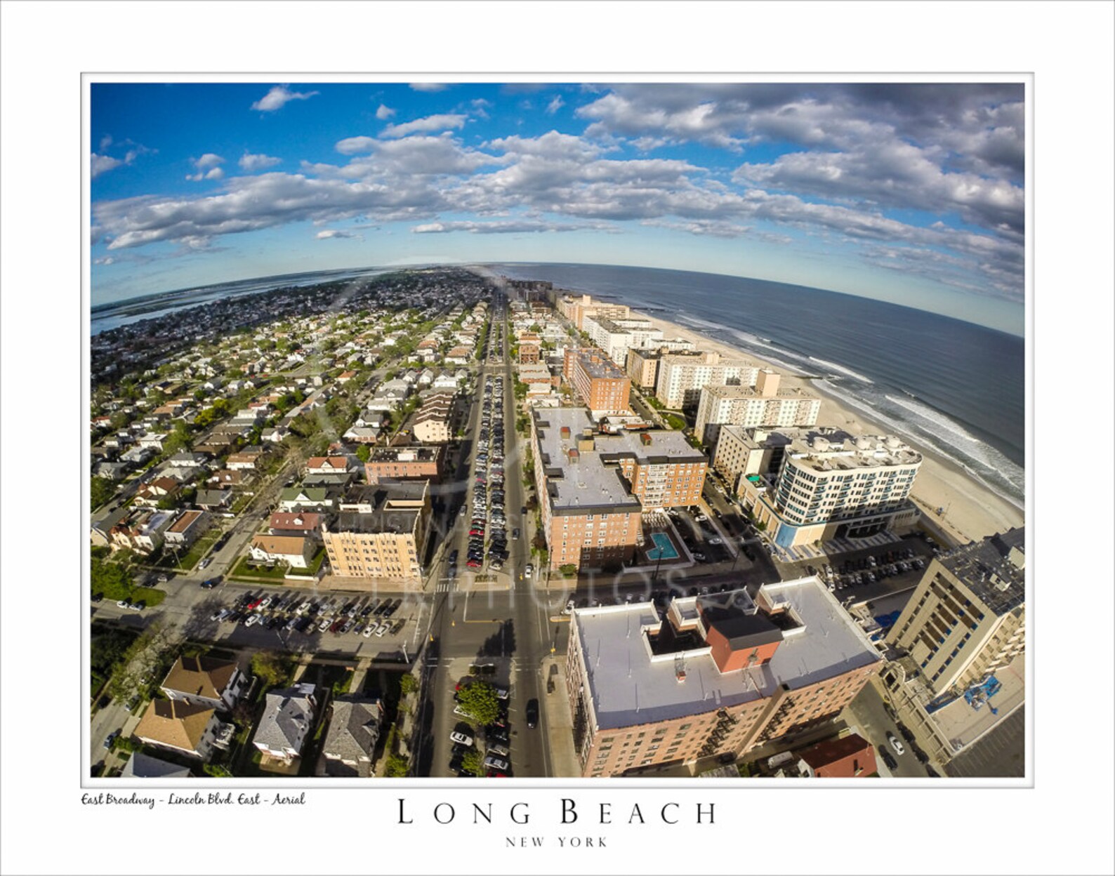 Long Beach NY Beach Aerial Landscape East Broadway Etsy