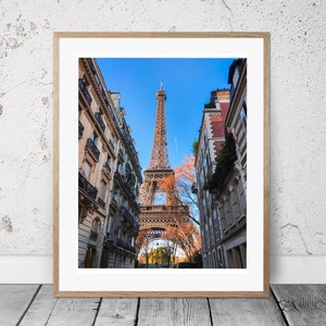 Eiffel Tower Paris Street Photo Instant Digital Download Interior Design Print