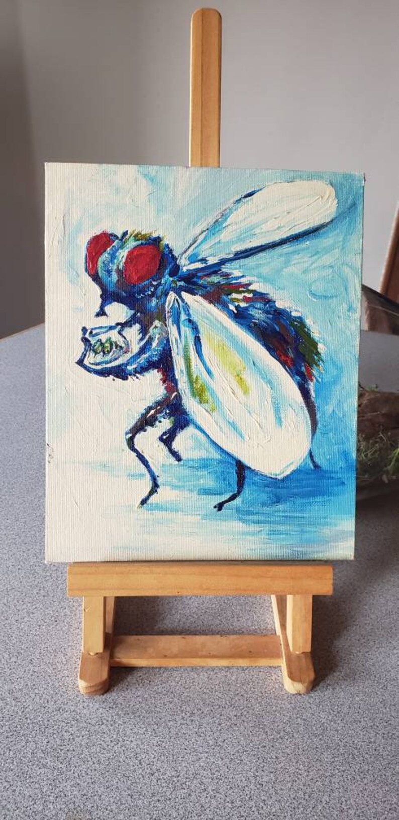 Original Art Bud Bug acrylic on canvas
