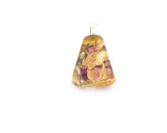 Faery Magick and Druid Magick Pendant with flower and herb Pendant in Resin