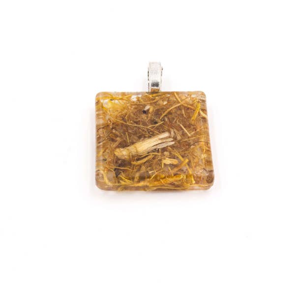 Vetiver Root in Resin Pendant Protection and Love