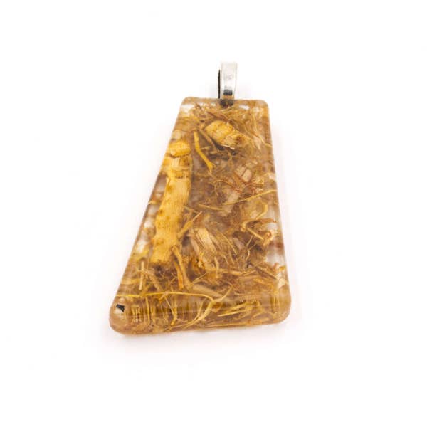 Vetiver Root in Resin Pendant Protection and Love