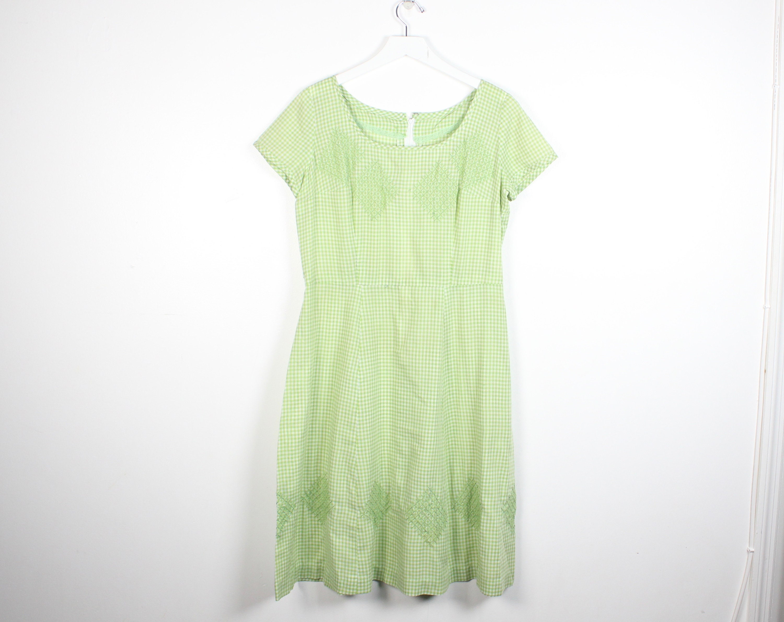 green and white sundress