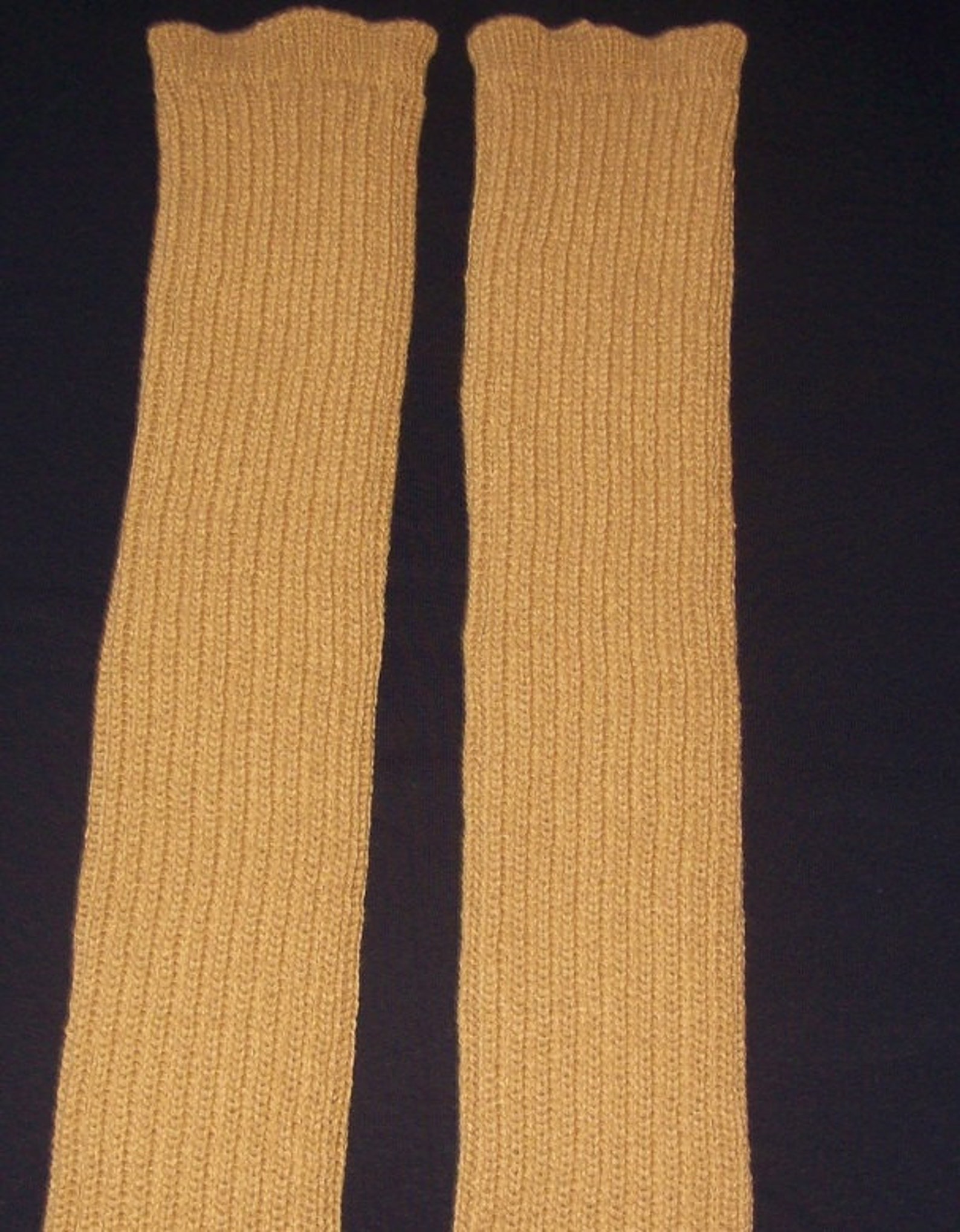 Gold Knitted Legwarmers Excercise Acrylic Leg warmers Dance Etsy