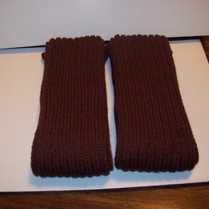 Unisex Brown Knitted Leg warmers, Exercise Leg Warmers, Yoga Leg Warmers, Sports Leg warmers, Arm Warmers, Dance Legwarmers, Boot Legwarmers