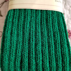 Hand Knit Kelly Green Leg Warmers: Acrylic Dance, Yoga, Exercise