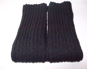 Hand Knit Black Knitted Leg warmers, Womens Leg warmers, Teens Leg warmers, Dance Legwarmers, Warm Legwarmers, Leggings, Tights, Arm Warmers