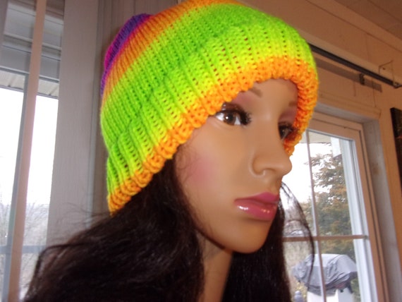 neon ski hat
