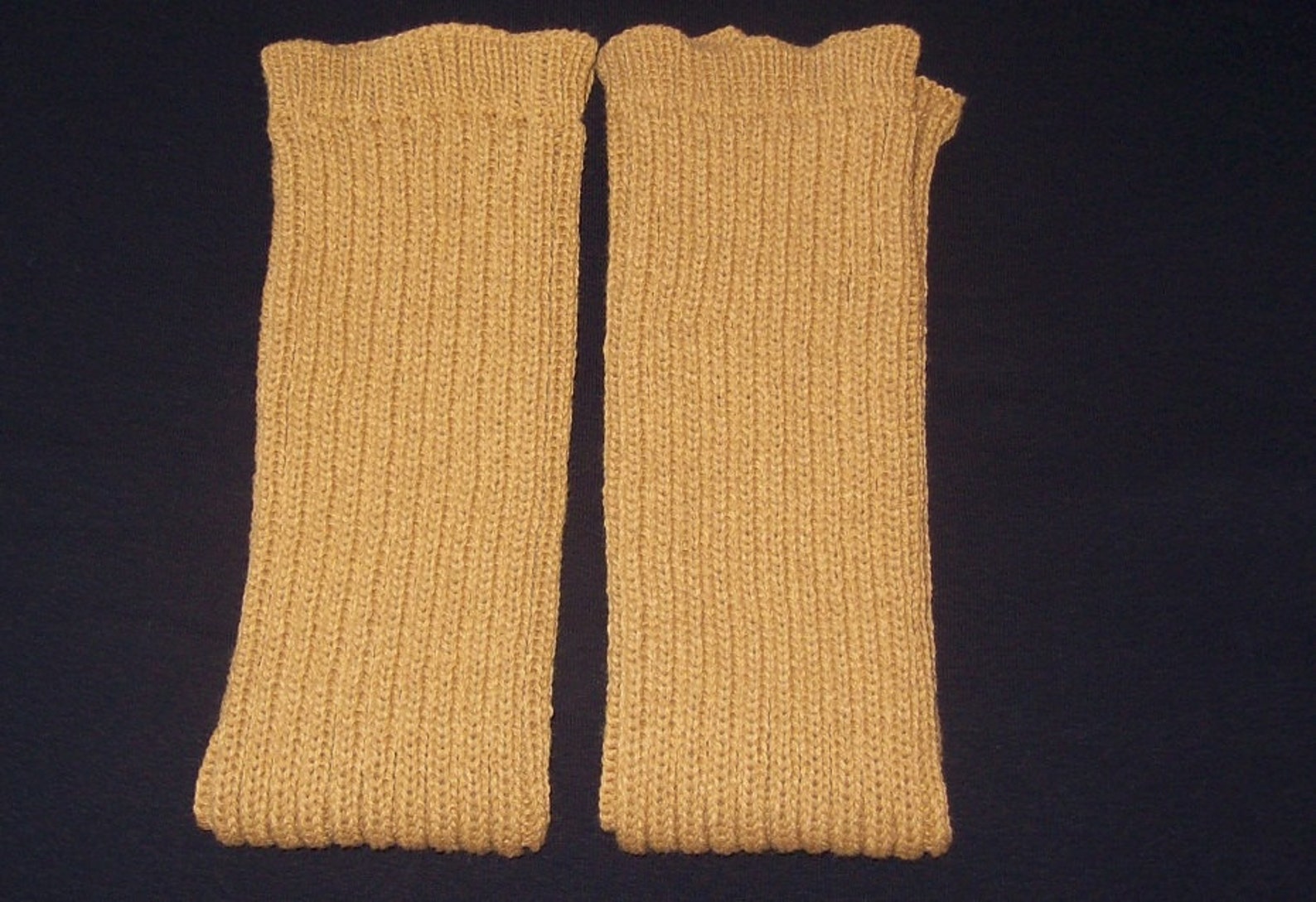 Gold Knitted Legwarmers Excercise Acrylic Leg warmers Dance Etsy