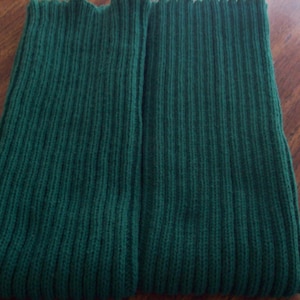 Hunter Green Hand Knitted Legwarmers, Exercise, Acrylic Leg warmers, Dance Legwarmers, Boot Legwarmers