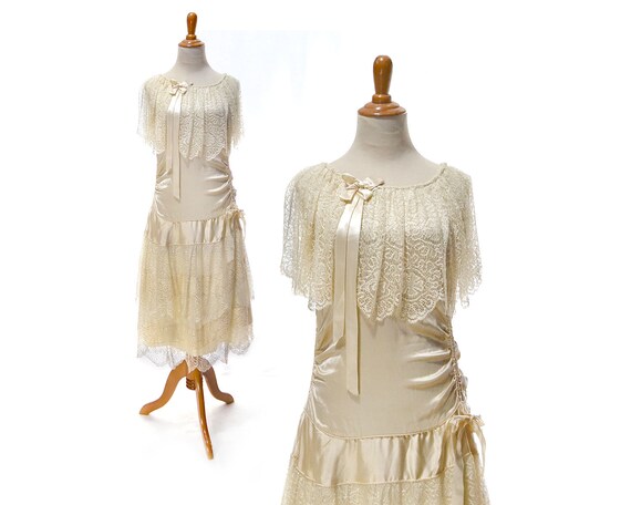 Size XS 1920s vintage wedding dress 20s wedding dr