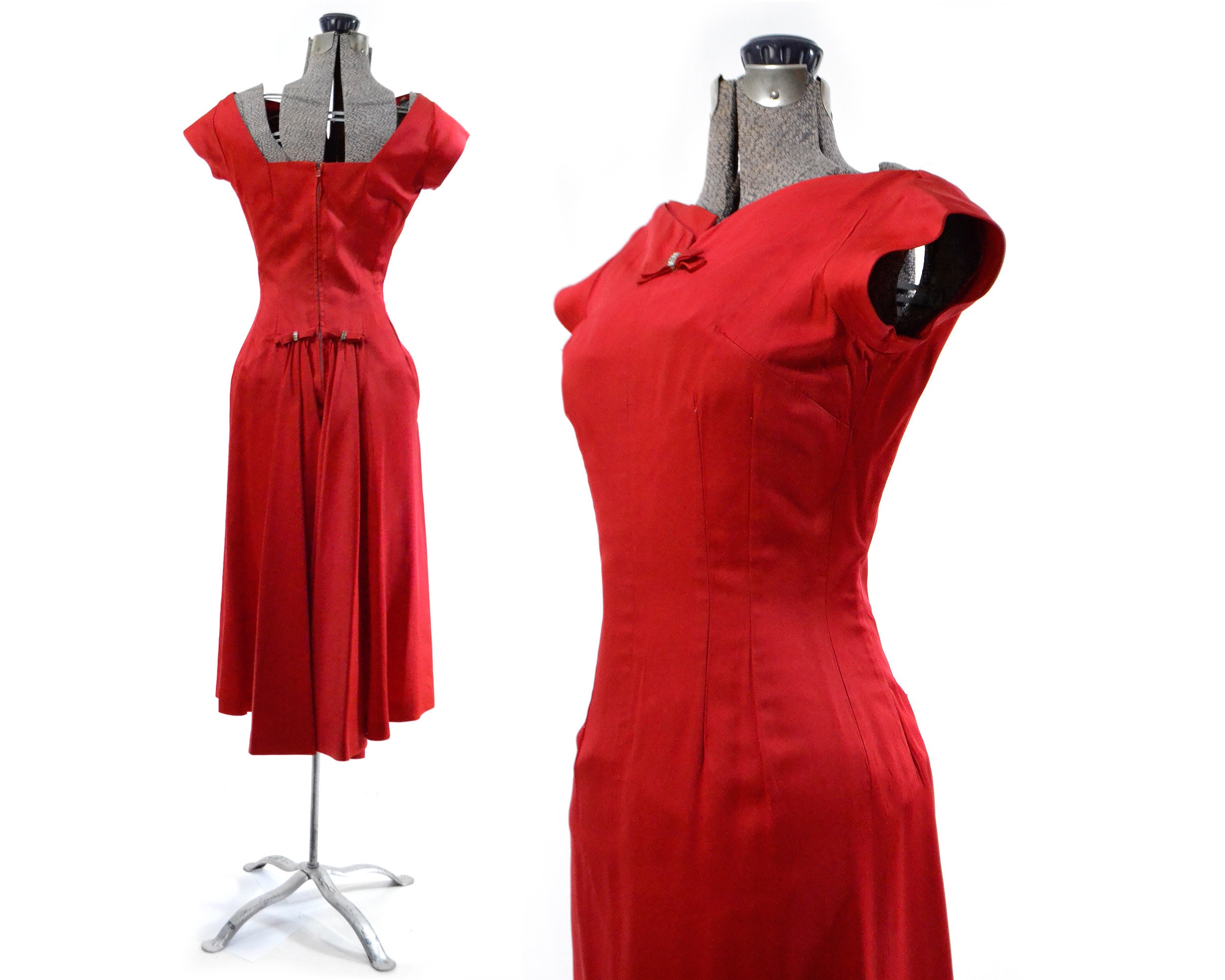1950s red dress