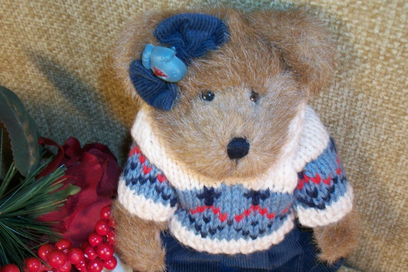 Teddy Bear Stuffed Plush Animal Boyds Best Dressed Collection Leisel L Burrbruin 9 Caramel Brown Jointed Collectible # 904024 FREE SHIPPING