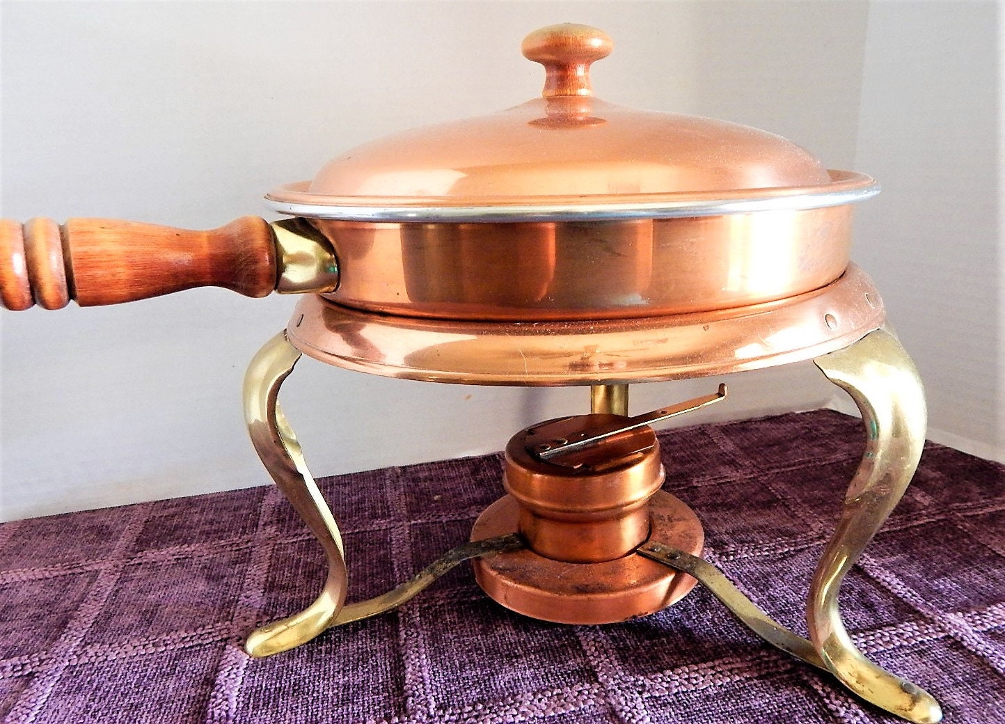Chafing Dish Copper and Brass Cookware Food Warmer Warming   Etsy