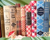 Vintage Cookbook Mystery Box XS-XL Five Box Sizes 3-10 Piece Culinary Gift Cook Book Booklets Magazines Recipes Ephemera Kitchen Reference