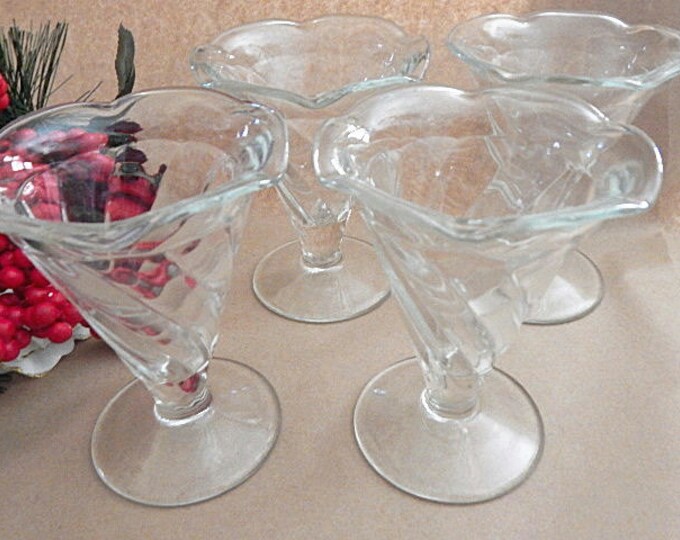 Ice Cream Serving Bowls Pedestal Sundae Dishes Parfait Dishes Etsy