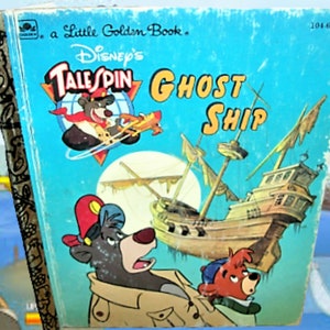 Disney Talespin Ghost Ship Children&#39;s Story Book Pirate Sunken Boat Island Adventure Vintage 1991 Little Golden Book