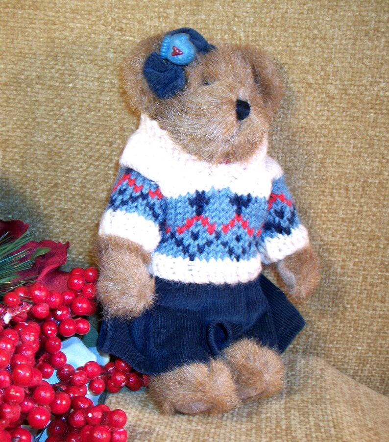 Teddy Bear Stuffed Plush Animal Boyds Best Dressed Collection Leisel L Burrbruin 9 Caramel Brown Jointed Collectible # 904024 FREE SHIPPING